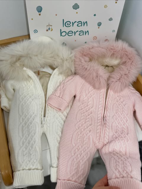 Розовый и молочный комбинезоны Leran Beran